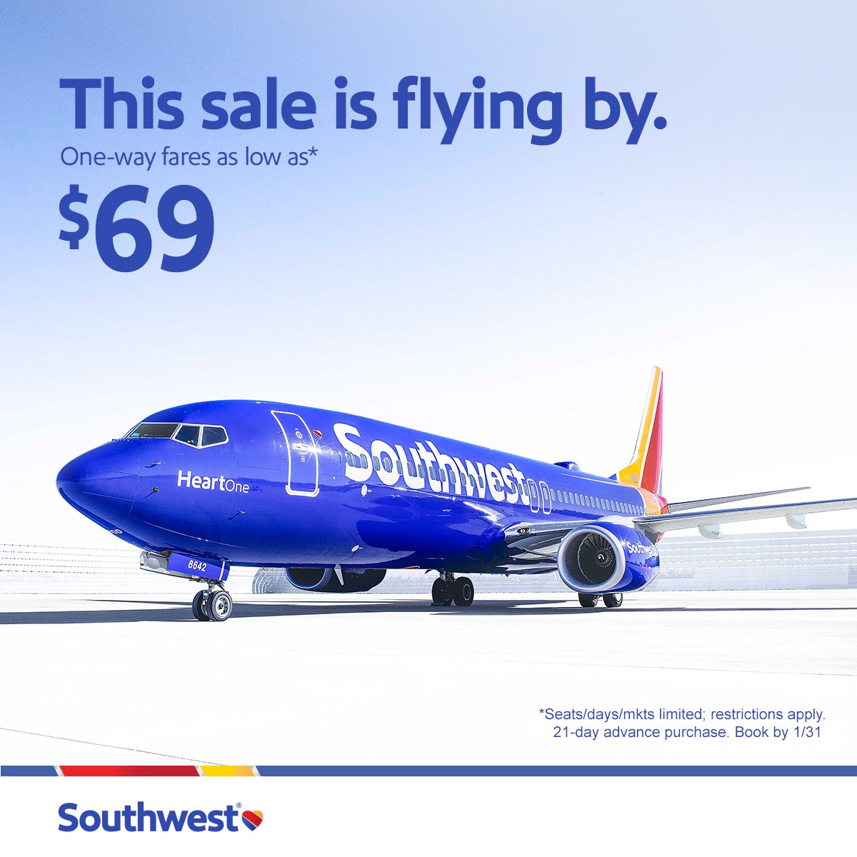 Southwest Airlines Offers Unbeatable Sale on Tickets Starting at $69